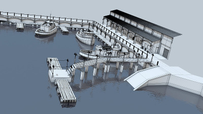 游戏关卡设计3d模型场景