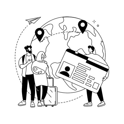 移民抽象概念矢量插图。