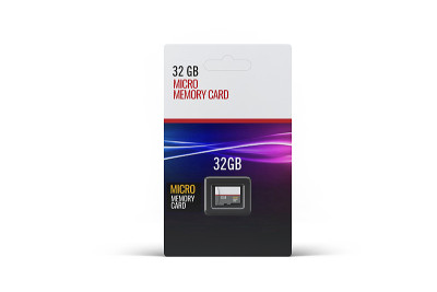 32gb Sd存储卡塑料包装，白色