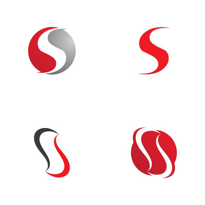 S标志矢量字母模板