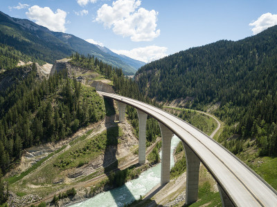 风景公路鸟瞰图