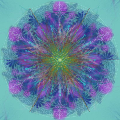 蓝色和粉色的万花筒
