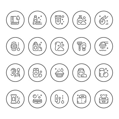 设置圆形的卫生图标