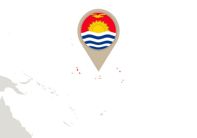 世界地图上的基里巴斯