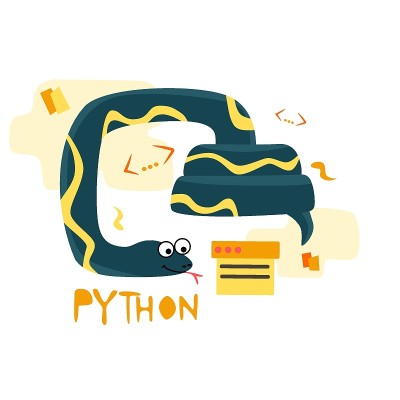 Python代码语言符号。编程、编码和开发的概念。