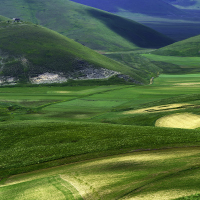 钢琴大di Castelluccio，山区和乡村景观