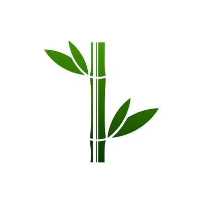 绿色竹子图标矢量标志模板
