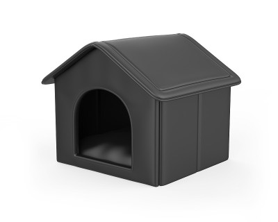 便携式犬舍泡沫动物小屋空白模板。
