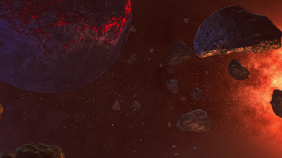 有小行星的死亡星球