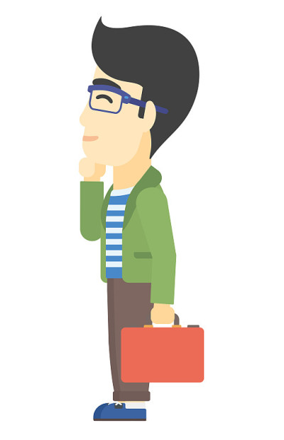 一名男子正在看出发牌