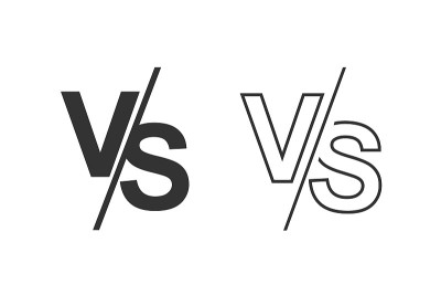 VS VS字母矢量标志线图标设置隔离在白色背景上。VS VS符号为对抗或对立的设计理念