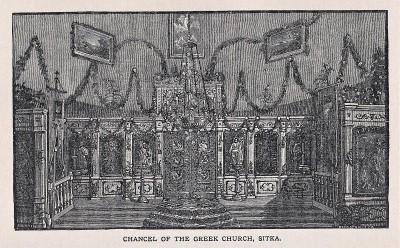 美国阿拉斯加锡特卡的希腊教堂，1886年