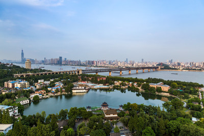 中国武汉市鸟瞰图