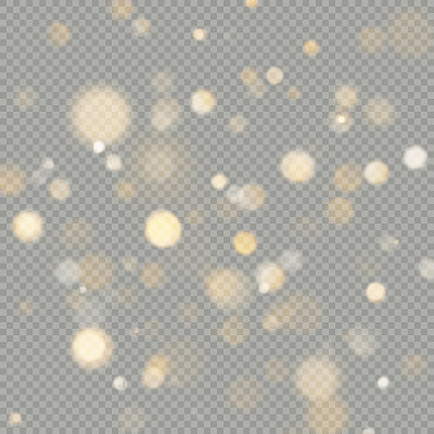 Effect of bokeh circles isolated on transparent ba