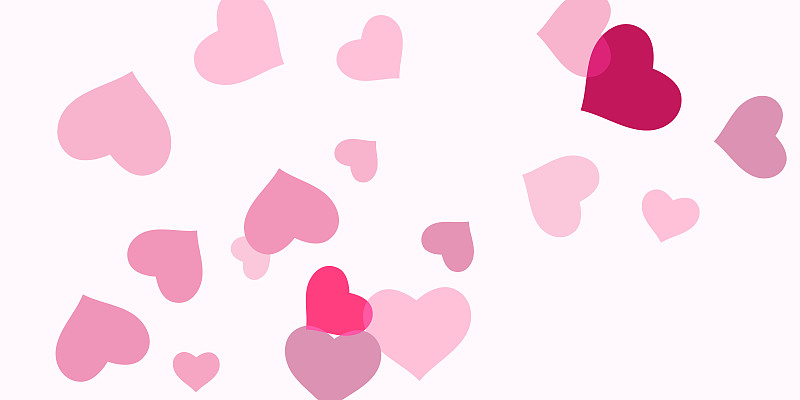 Pink heart confetti