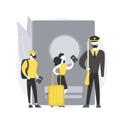 迁移策略抽象概念矢量图。