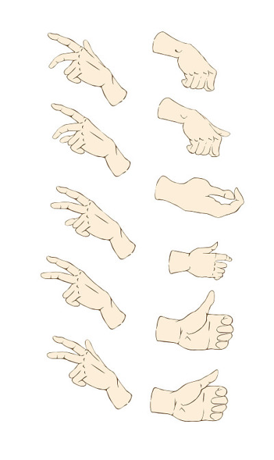 手集矢量插图
