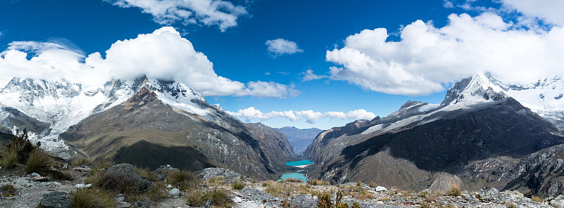 秘鲁兰加努科山谷的全景图