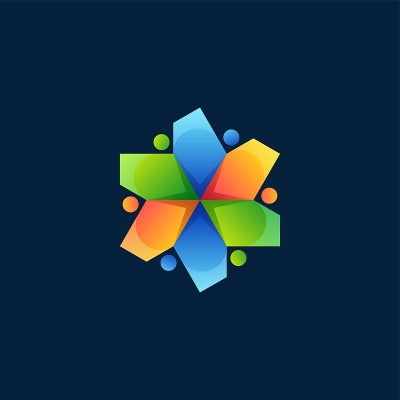 矢量插图抽象梯度彩色风格。
