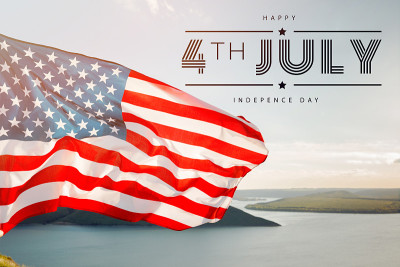 爱国的假期。7月4日，独立日。