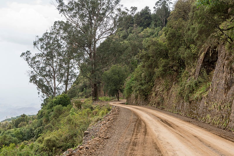 埃塞俄比亚塞门山脉的公路