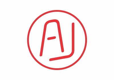 现代形状的AJ首字母设计