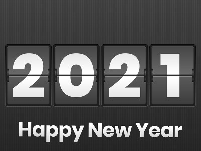 翻转时钟2021年新年快乐