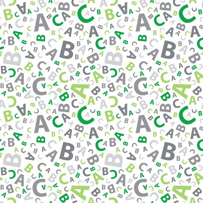 绿色abc字母背景无缝