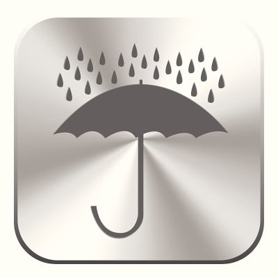 下雨了。
