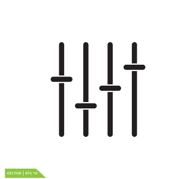 Sound equalizer icon vector logo design illustrati