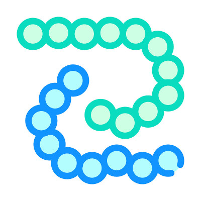 炭疽芽孢杆菌彩色图标矢量插图