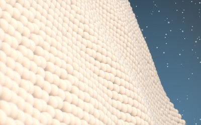 蓝色背景的细胞膜，3d渲染。