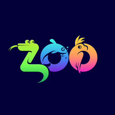 矢量颜色动物园，宠物商店蛇，仓鼠，鹦鹉，豚鼠，鱼，水族馆