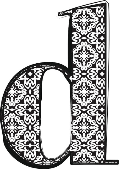 时尚字体d