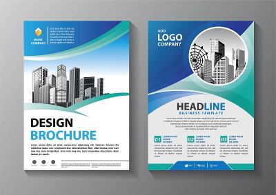 Brochure design, cover modern layout, annual repor