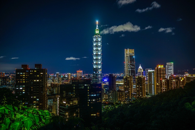 从台北香山看台北夜景
