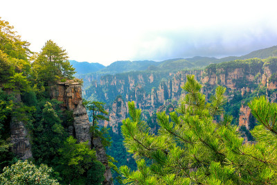 中国湖南武陵源的张家界悬崖山