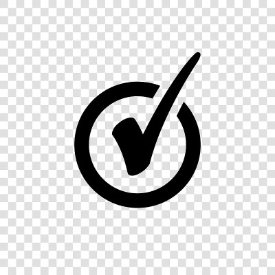 Check Mark Icon in Circle. Tick Symbol