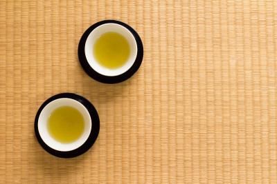 日本茶，放在榻榻米里