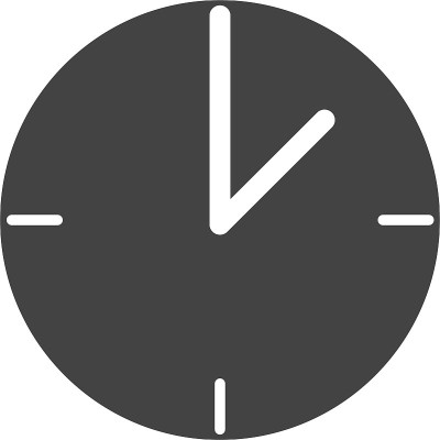 平面时钟网页图标设计风格。时钟信号。