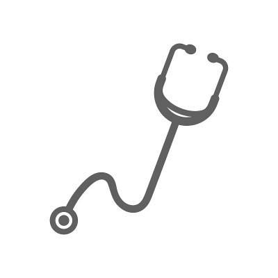 听诊器图标/诊断/灰色矢量