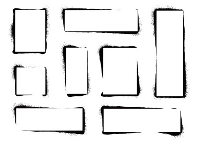 模板喷绘效果画框。