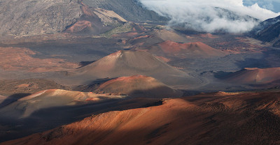 毛伊岛哈雷阿卡拉火山口的细节