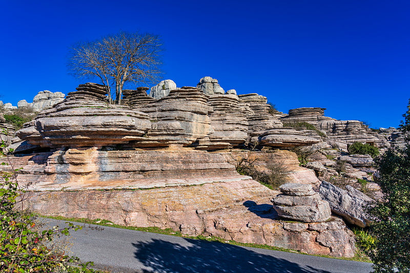 El Torcal de Antequera, Andalusia, Spain，在Antequer