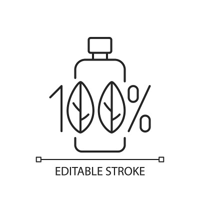 100%自然线性图标