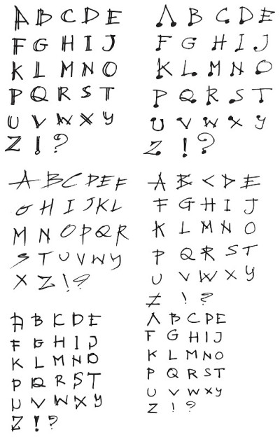 手绘字母矢量eps10