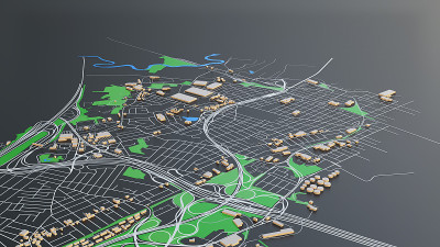 3D未来城市建筑