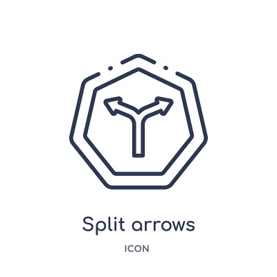 Linear split arrows icon from Arrows outline colle