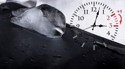 夏令时。DST。挂钟快到冬天了。把时间向前。