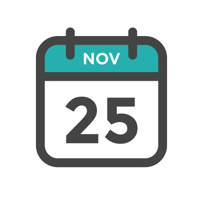 11月25日日历日或截止日期或约会日期
